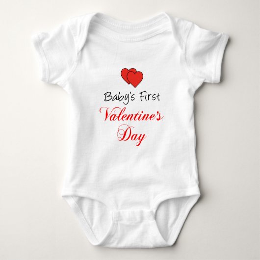 Baby's eerste Valentijnsdag Romper (Voorkant)