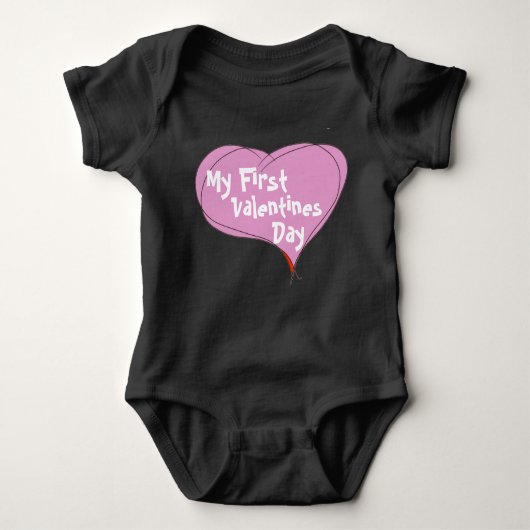 Baby's eerste Valentijnsdag Romper (Voorkant)