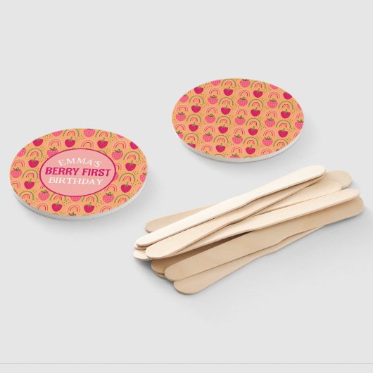 Baby's eerste verjaardag, Berry eerste verjaardag Handwaaier (Niet-gemonteerd)