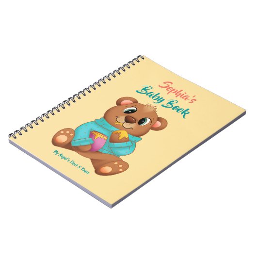 Baby's eerste vijf jaar honing Beer Notitieboek (Linkerzijde)