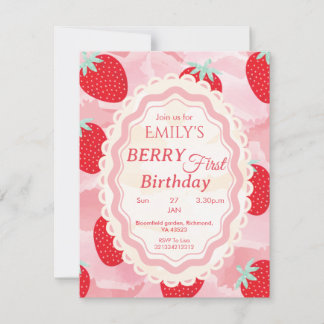 Baby's First Birthday Invitation Kaart