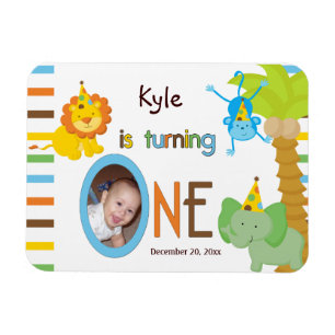 Babys First Birthday Party Favor Magneet