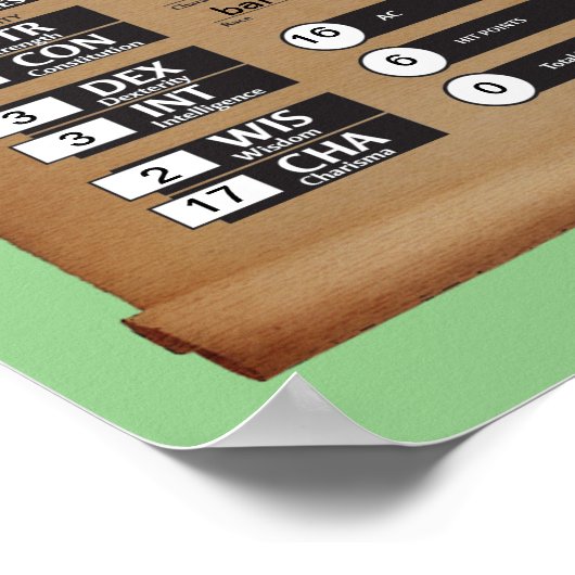 Baby's first Character Sheet Poster - Custom (Coin)