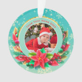 Baby's First Christmas Custom Name Photo Keepsake Ornament (voorkant)