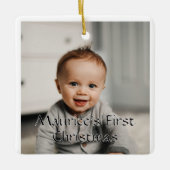 Baby's first Christmas Customizable Photo Ornament (Voorkant)