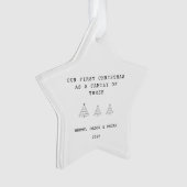 Babys First Christmas/Family Of 3 Star Ornament (devant)