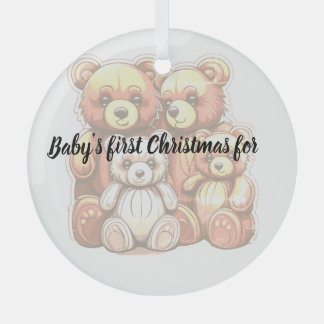 Baby's first Christmas  Glas Ornament