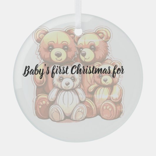 Baby's first Christmas Glas Ornament (Voorkant)