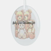 Baby's first Christmas Glas Ornament (Voorkant links)