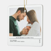 Babys First Christmas Joyful Birth Announcement Keramisch Ornament (Links)