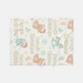 Baby's First Christmas Keepsake Milestone  Fleece Deken (Voorkant (Horizontaal))