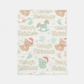 Baby's First Christmas Keepsake Milestone  Fleece Deken (Voorkant)