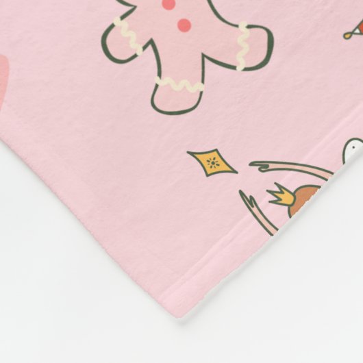 Babys First Christmas Nutcracker Fleece Deken (Hoek)