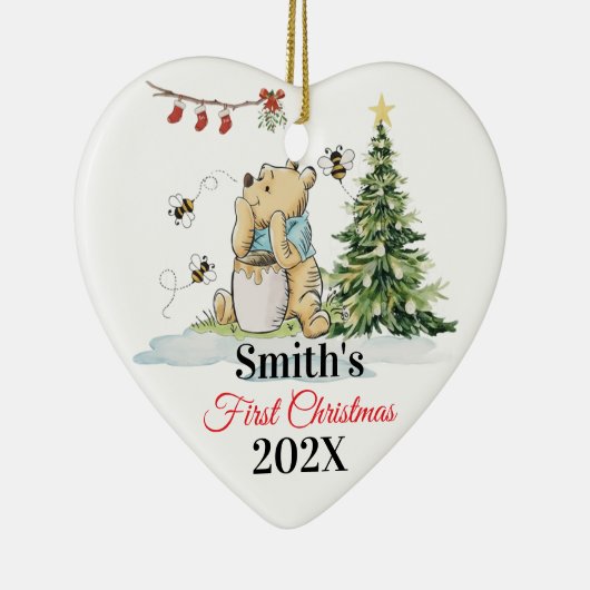 Baby's First Christmas Ornament | Bear & Bees Cust (Rechts)