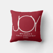 Baby's First Christmas Photo Red Kussen (Achterkant)