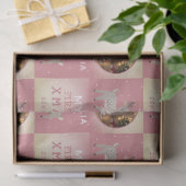 Baby's First Christmas Pink Deer Photo Tissuepapier (Geschenk)