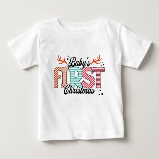 Baby's First Christmas T-Shirt (Devant)
