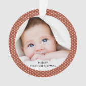 Baby's First Christmas Terracotta Photo Keepsake Ornament (voorkant)