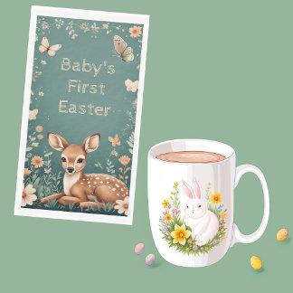 Baby's First Easter Woodland Animals Deer Spring Servet