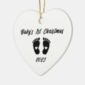 Baby's First Feet Silhouet Kerst Ornament (Links)