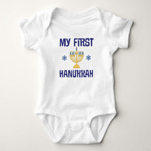 Babys First Hanukkah Festival van Lights Menorah Romper