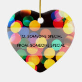 Babys First kerstfoto CadeauLabel en Ornament (Achterkant)