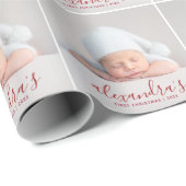 Babys First Kerstfoto Cadeaupapier (Rol Hoek)