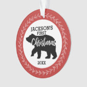 Babys First Kerstfoto Ornament (voorkant)