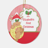 Babys First Kerstfoto Ornament Deer (Links)