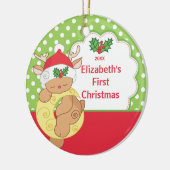 Babys First Kerstfoto Ornament Deer (Links)