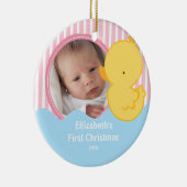 Babys First Kerstfoto Ornament Duck Boy (Rechts)