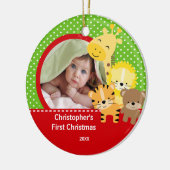 Babys First kerstfoto Ornament Giraffe (Links)