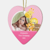 Babys First kerstfoto Ornament Giraffe (Links)