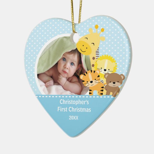 Babys First kerstfoto Ornament Giraffe (Links)