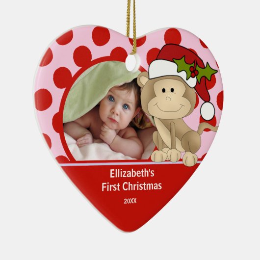 Babys First Kerstfoto Ornament Monkey (Rechts)