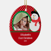Babys First Kerstfoto Ornament Snowman (Rechts)