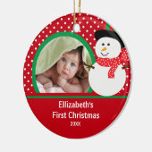 Babys First Kerstfoto Ornament Snowman (Links)