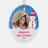 Babys First Kerstfoto Ornament Snowman (Rechts)