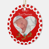 Babys First Kerstkerstboomversiering Keramisch Ornament (Links)