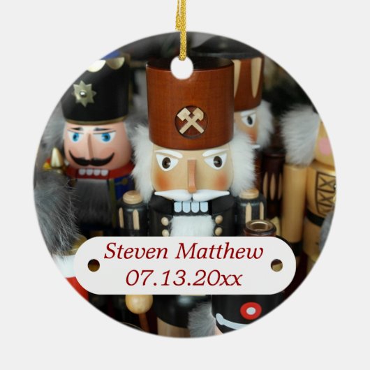 Baby's First Kerstman Nutcracker Ornament (Achterkant)