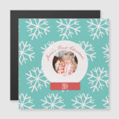 Baby's First Kerstmis Snowglobe Snowflakes Blauwgr (Voorkant / Achterkant)