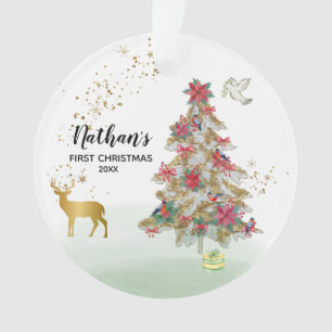 *~* Baby's First Kerstmis - Tree Peace Dove Truck Ornament