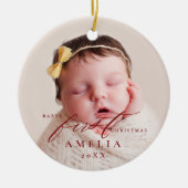 Babys First Kerststats Baby Keramisch Ornament (Voorkant)