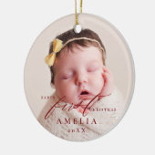 Babys First Kerststats Baby Keramisch Ornament (Links)