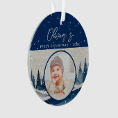 Baby's First Kerstwinter Forest Foto Ornament (voorkant)