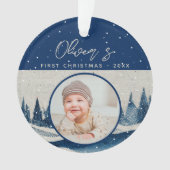 Baby's First Kerstwinter Forest Foto Ornament (voorkant)