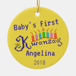Baby's First Kwanzaa Keramisch Ornament
