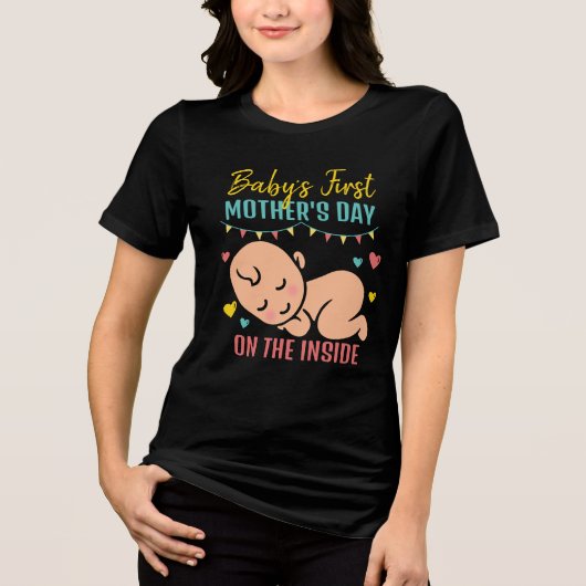 Baby's First Mother's Day Cute T-Shirt (Voorkant)