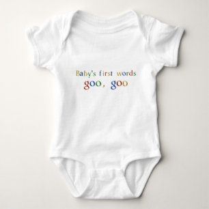 Baby's First Words goo, goo google T-Shirt (terug)