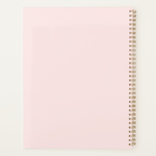 Baby's First Year Journal Blush Pink and Gold Planner (Achterkant)